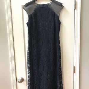 Tadashi Shoji Navy Lace Gown